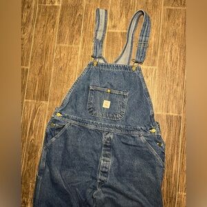 VTG Pointer Brand Bib Overalls Mens Blue Denim Workwear Made In USA 40x30
